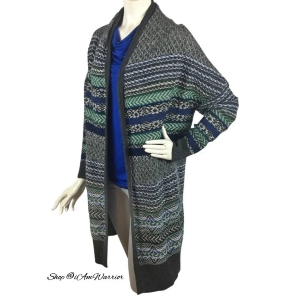 Jessica Simpson blue/gray duster cardigan sweater *shop@iamwarrior